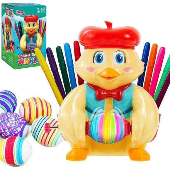 Klever Kits Easter Egg Decorator Spinner Kit Egg Includes 10 Marker for Kids - Picture 1 of 7